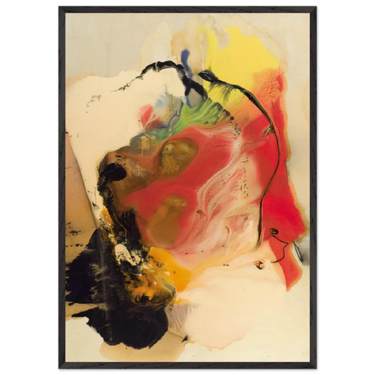 Pompeys Head - 1958 - Paul Jenkins 70x100 cm / 28x40 inches Framed Art Print – Black Wooden Frame