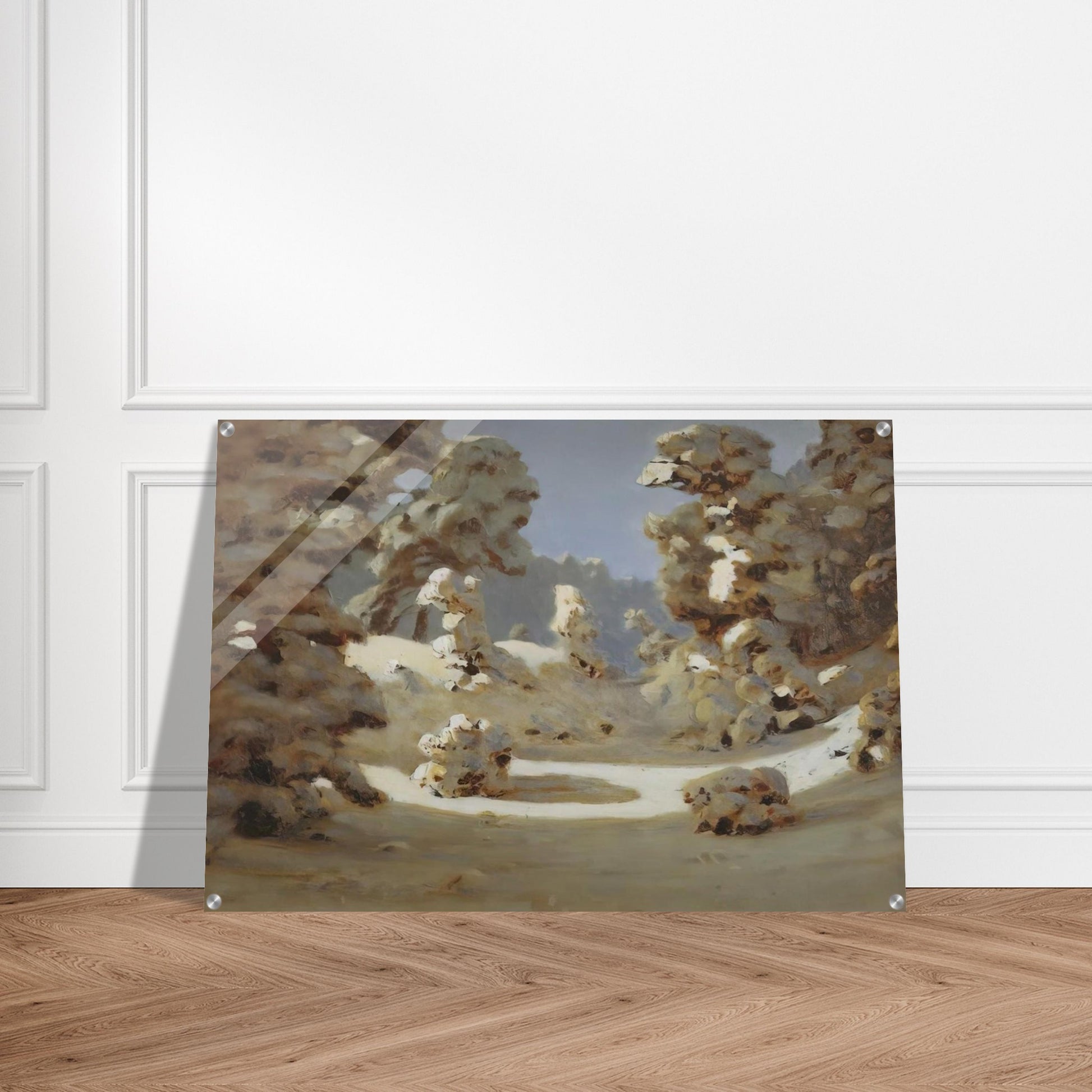Winter. Sunlight on The Hoar Frost - Arkhyp Kuindzhi Acrylic Print - 70x100 cm / 28x40″ inches
