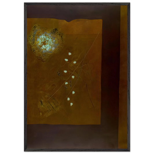 Brown Wall - 1971 - Hiroyuki Tajima 70x100 cm / 28x40 inches Framed Art Print – Black Wooden Frame