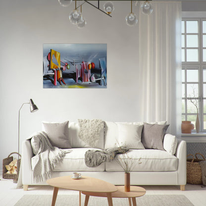 Reply to Red - Yves Tanguy Brushed Aluminum Print - 70x100 cm / 28x40 inches | Yves Tanguy Aluminum Print | Yves Tanguy Prints