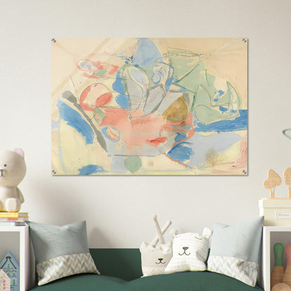Mountains and Sea, 1952- - Helen Frankenthaler Acrylic Print - 70x100 cm / 28x40″ inches