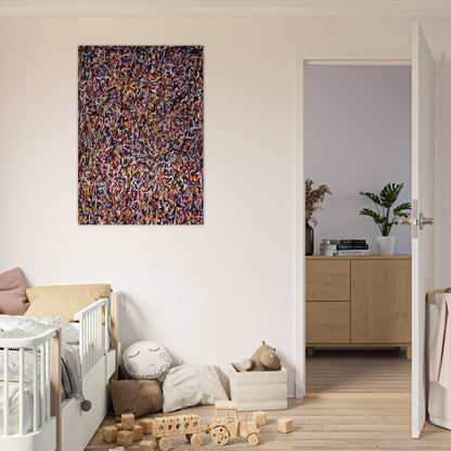 Not Straight Brushstrokes in All Directions - Sol LeWitt Brushed Aluminum Print - 70x100 cm / 28x40 inches | Sol LeWitt Aluminum Print | Sol LeWitt Prints