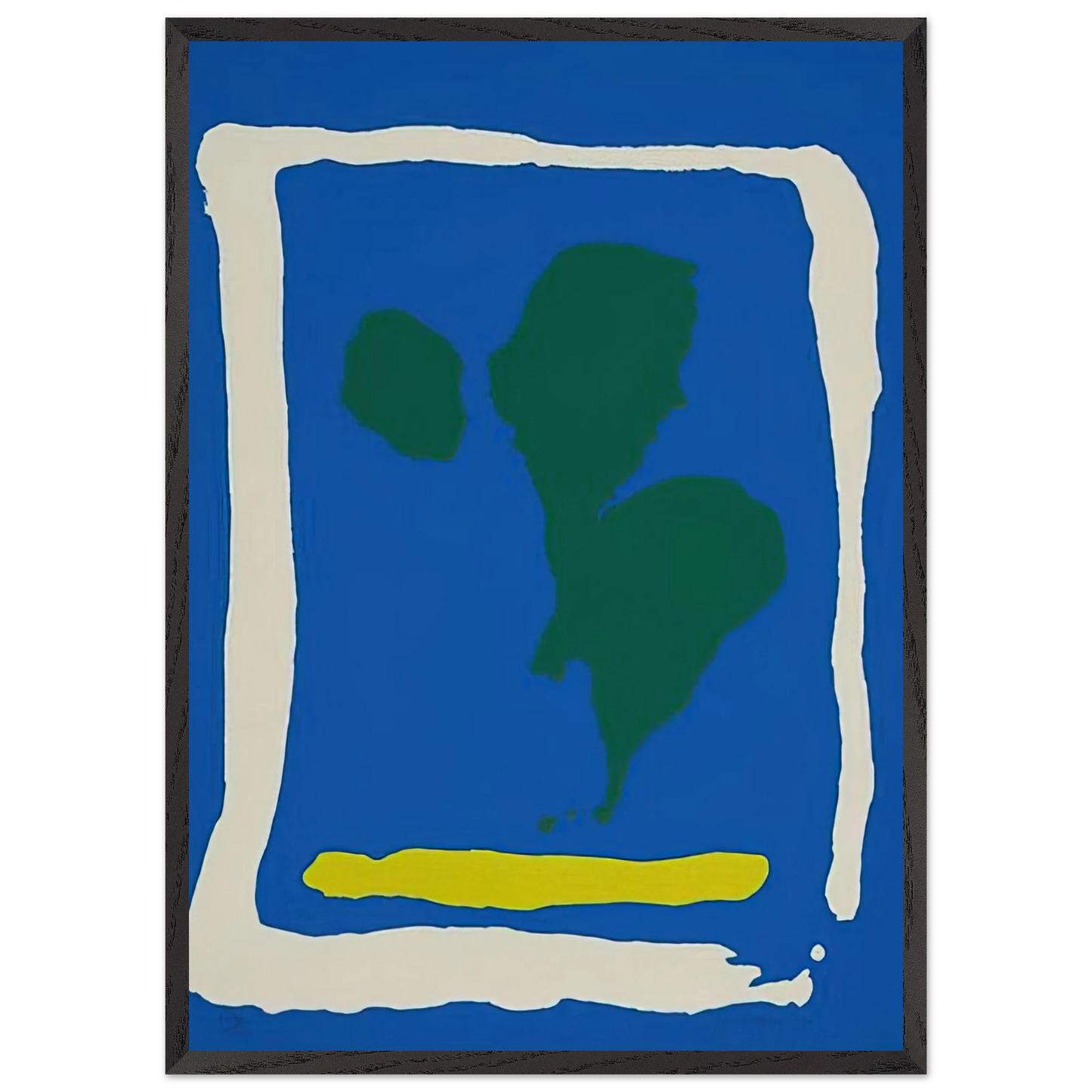 Helen Frankenthaler - Air Frame - 1965 Wall art - 30x45 cm / 12x18 inches - Premium Wooden Framed Poster With Fine Art Paper-canvas - White frame