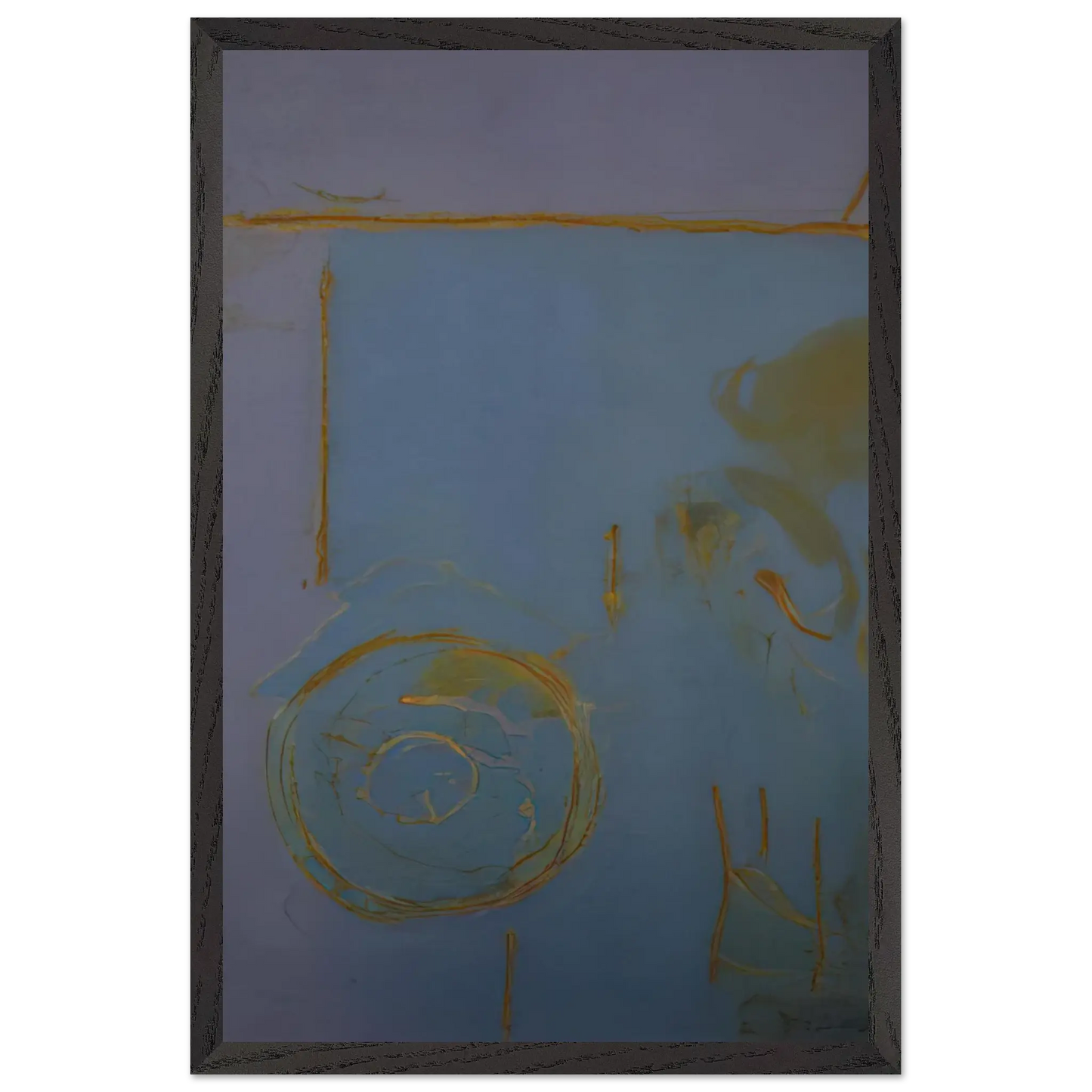Helen Frankenthaler - Guadalupe - 1989 Wall art - 28x43  cm / XL (11x17 Inches) - Premium Wooden Framed Poster With Fine Art Paper - Black frame