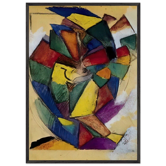 Synchromy - Synchromism - Morgan Russell 70x100 cm / 28x40 inches Framed Art Print – Black Wooden Frame