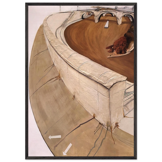 The 15 Great Dog Pisses of Paris - 1989 - Brett Whiteley 70x100 cm / 28x40 inches Framed Art Print – Black Wooden Frame