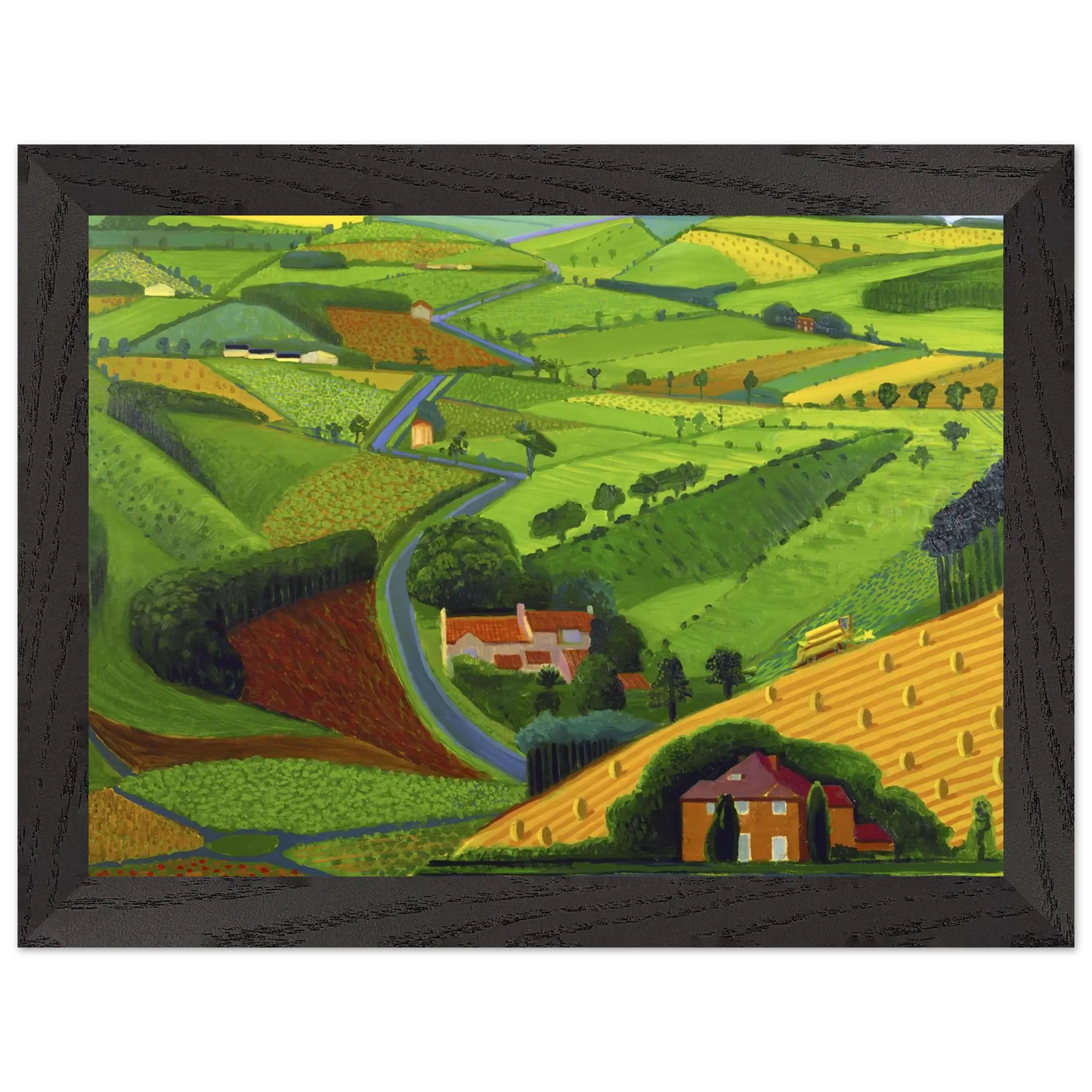 David Hockney - David Hockney Wall art - 13x18 cm / 5x7 Inches - Premium Wooden Framed Poster With Fine Art Paper - White frame