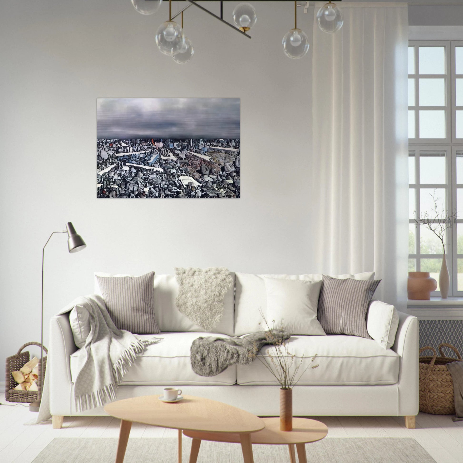 Multiplication of the Arcs - Yves Tanguy Brushed Aluminum Print - 70x100 cm / 28x40 inches | Yves Tanguy Aluminum Print | Yves Tanguy Prints