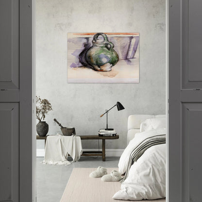 The Green Pitcher - Paul Cézanne Brushed Aluminum Print - 70x100 cm / 28x40 inches | Paul Cézanne Aluminum Print | Paul Cézanne Prints