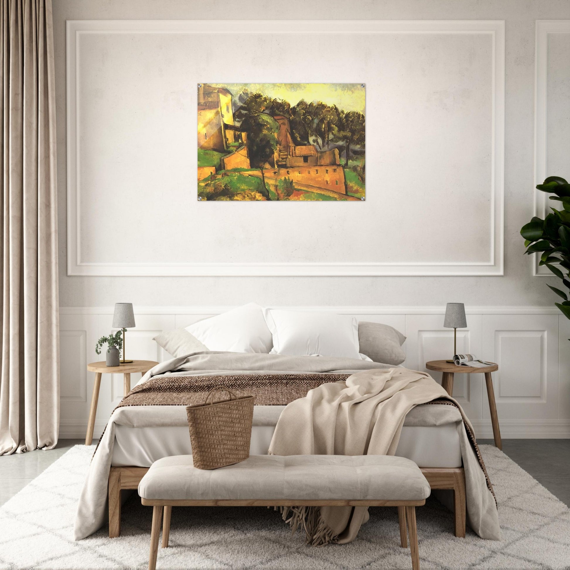 The farm of Bellevue - Paul Cézanne Acrylic Print - 70x100 cm / 28x40″ inches