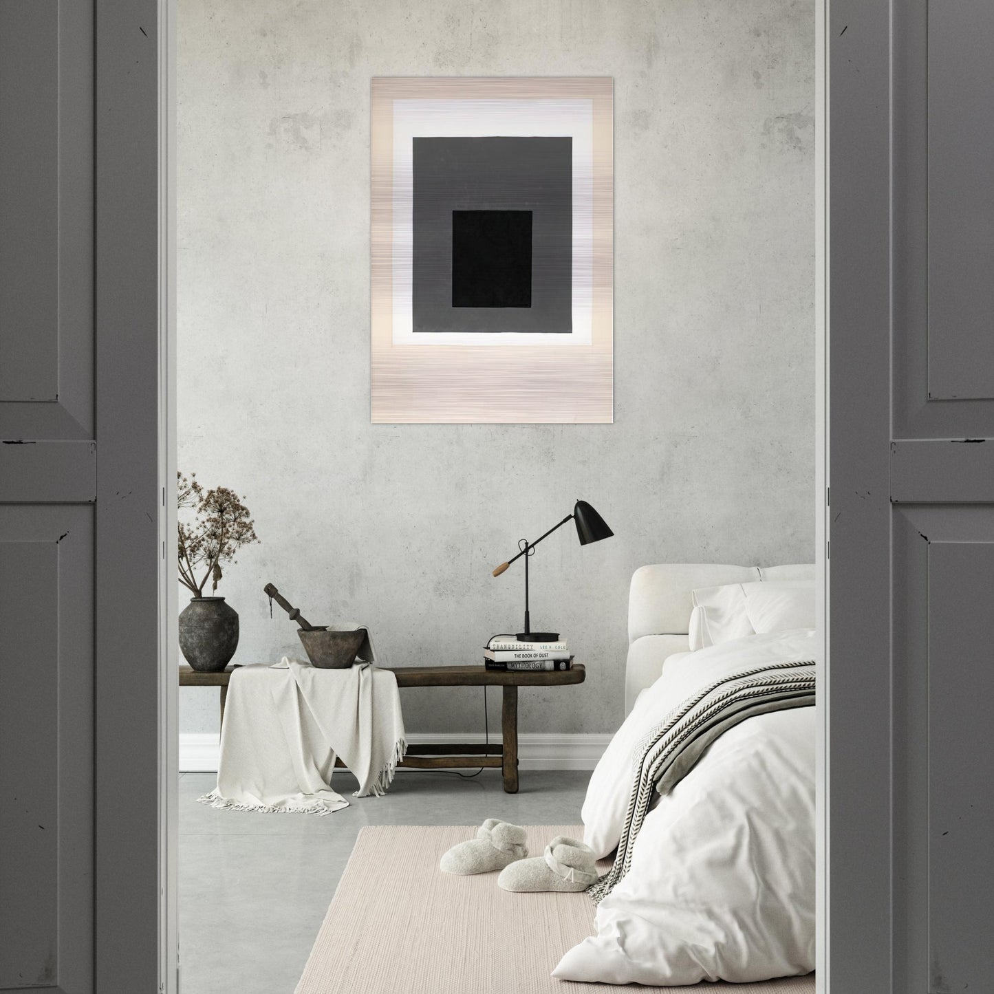 STUDY FOR A HOMAGE TO THE SQUARE 1949 - Josef Albers Brushed Aluminum Print - 70x100 cm / 28x40 inches | Josef Albers Aluminum Print | Josef Albers Prints