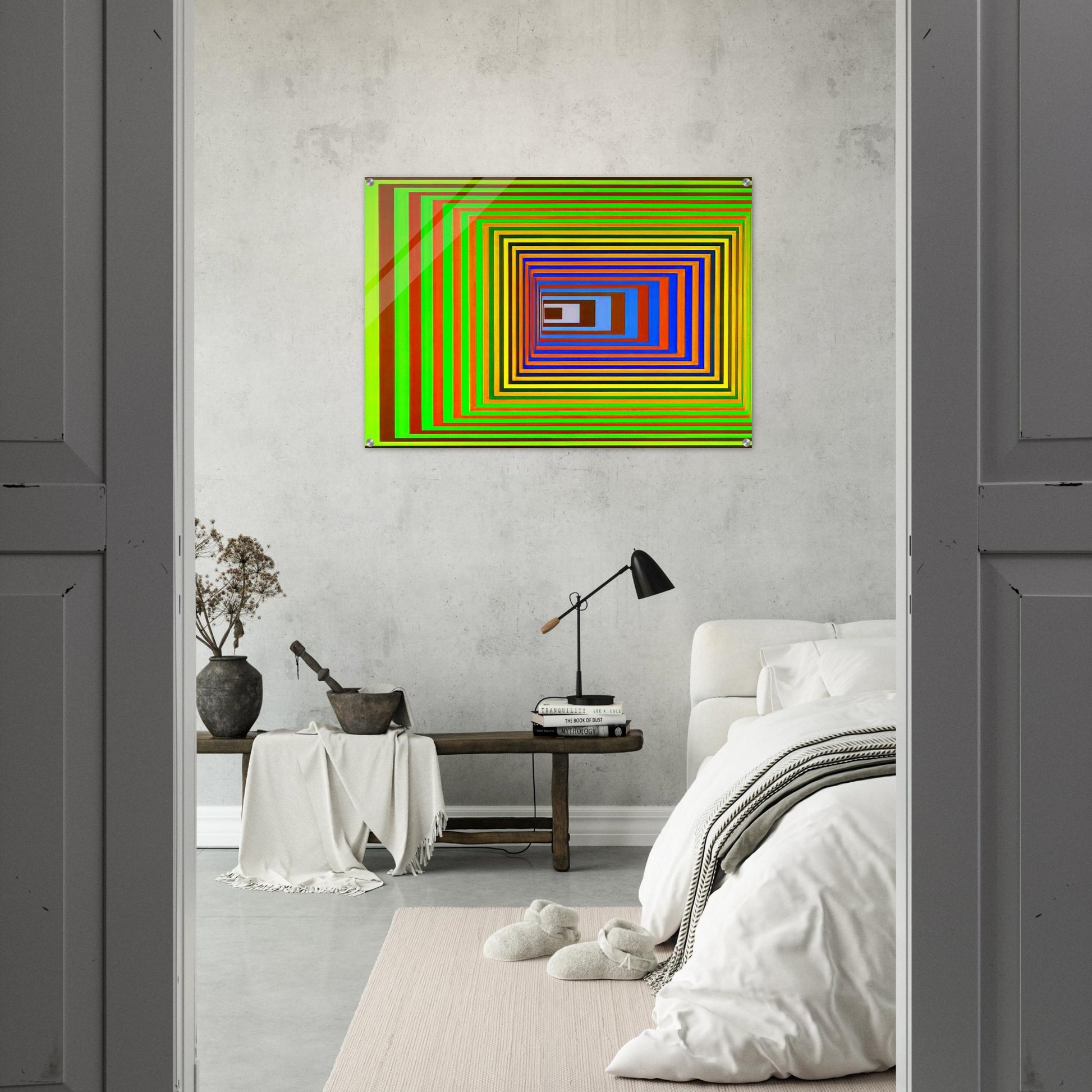 Vonal Stri - 1975 - Victor Vasarely Acrylic Print - 70x100 cm / 28x40″ inches