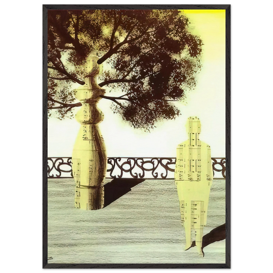Untitled N29 - Rene Magritte 70x100 cm / 28x40 inches Framed Art Print – Black Wooden Frame