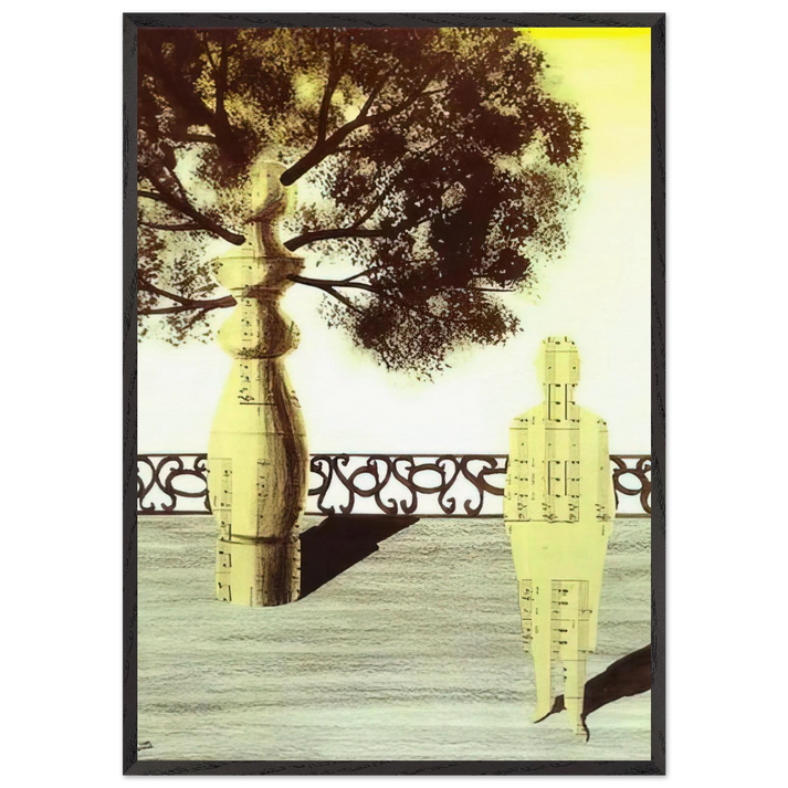 Untitled N29 - Rene Magritte 70x100 cm / 28x40 inches Framed Art Print – Black Wooden Frame