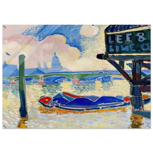 BARGES ON THE THAMES 1906 0 - Andre Derain Acrylic Print - 70x100 cm / 28x40″ inches