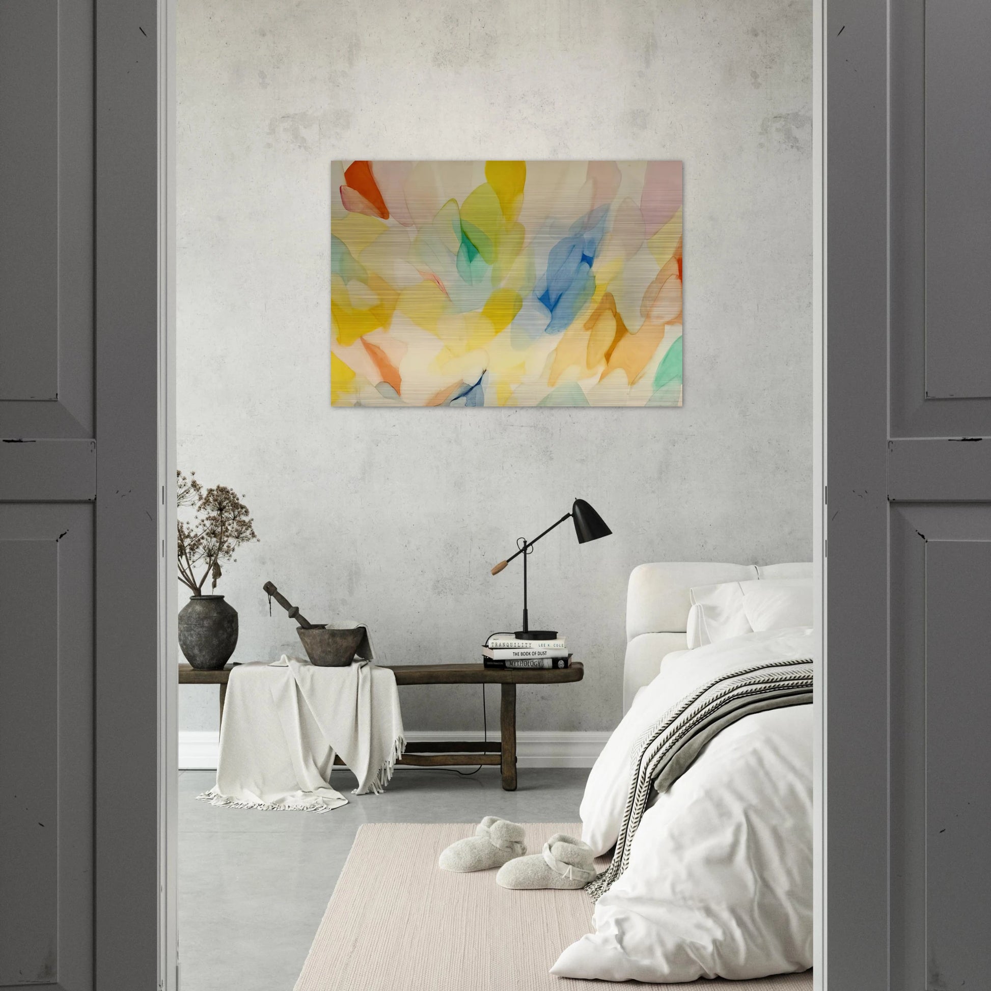 Lord of the Rainbow - Alice Baber Brushed Aluminum Print - 70x100 cm / 28x40 inches | Alice Baber Aluminum Print | Alice Baber Prints