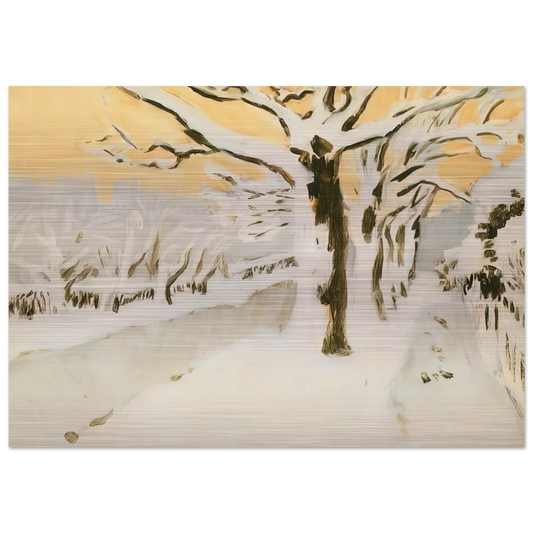LATE AFTERNOON SNOW 1972 - Fairfield Porter Brushed Aluminum Print - 70x100 cm / 28x40 inches | Fairfield Porter Aluminum Print | Fairfield Porter Prints