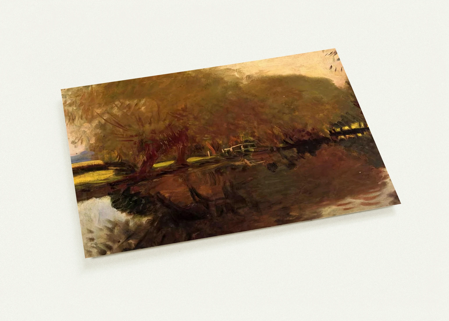 A Backwater at Calcot Near Reading By John Singer Sargent Pack of 10 Post Cards | John Singer Sargent Post Cards | A6 (10.5 x 14.8 cm) - 4.1 x 5.8 inches