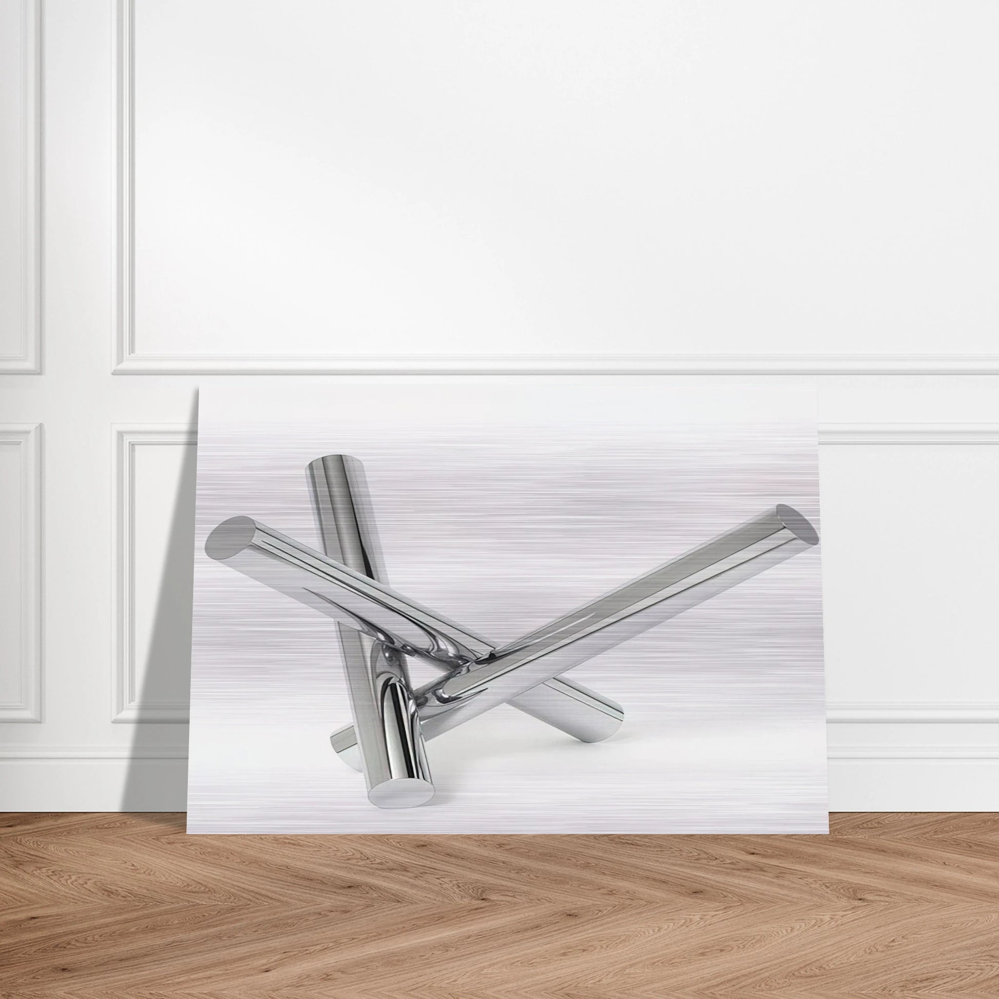 Einheit aus drei gleichen zylindern - 1966 - Max Bill Brushed Aluminum Print - 70x100 cm / 28x40 inches | Max Bill Aluminum Print | Max Bill Prints