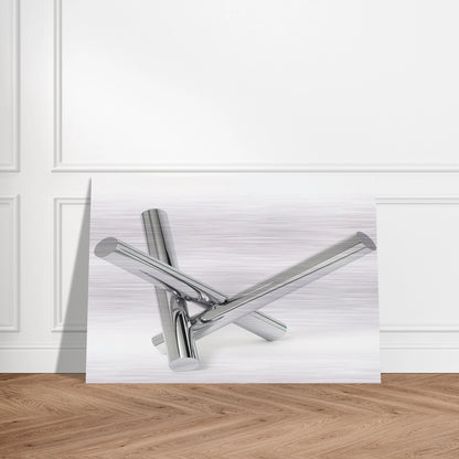 Einheit aus drei gleichen zylindern - 1966 - Max Bill Brushed Aluminum Print - 70x100 cm / 28x40 inches | Max Bill Aluminum Print | Max Bill Prints
