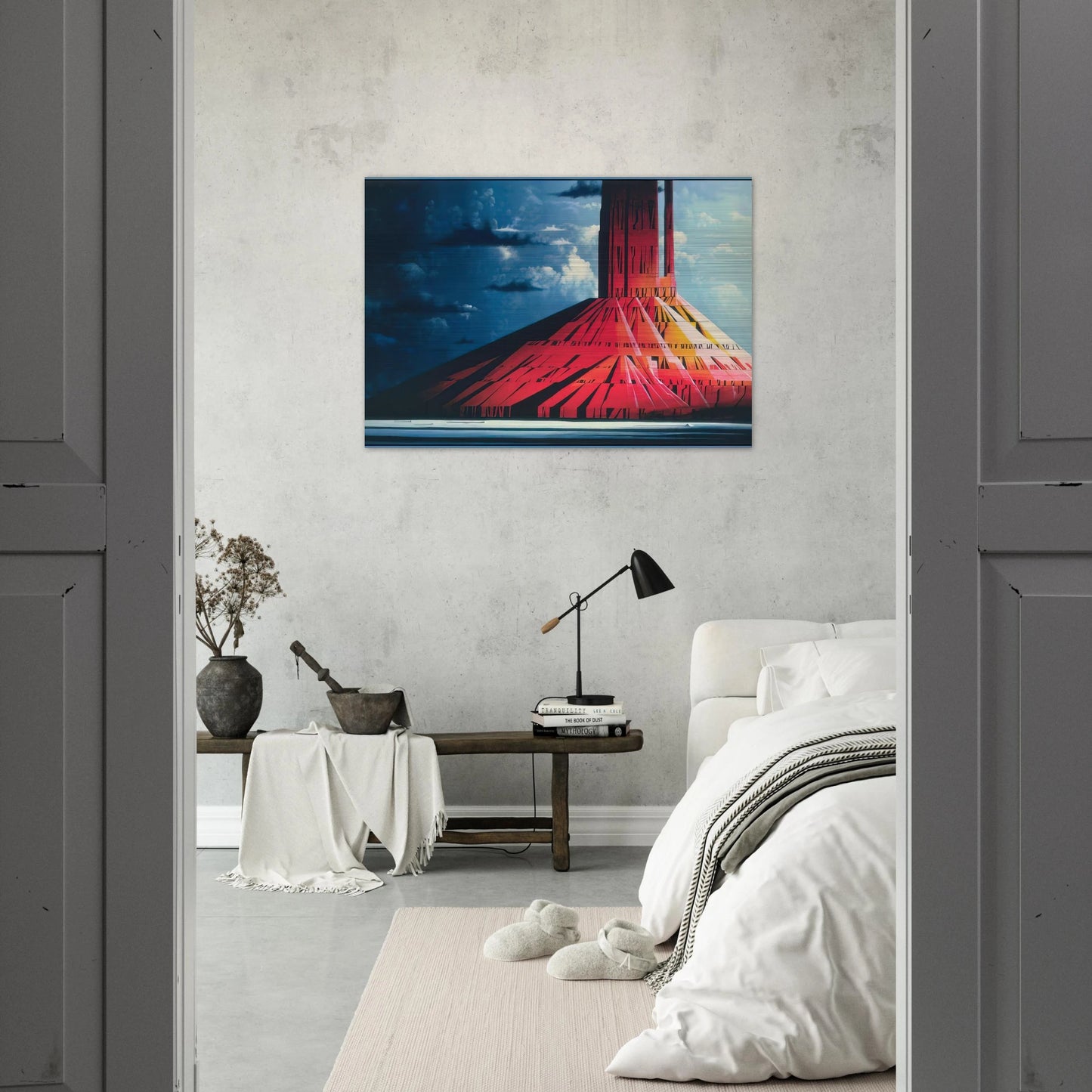 Indian Lands - Eyvind Earle Brushed Aluminum Print - 70x100 cm / 28x40 inches | Eyvind Earle Aluminum Print | Eyvind Earle Prints