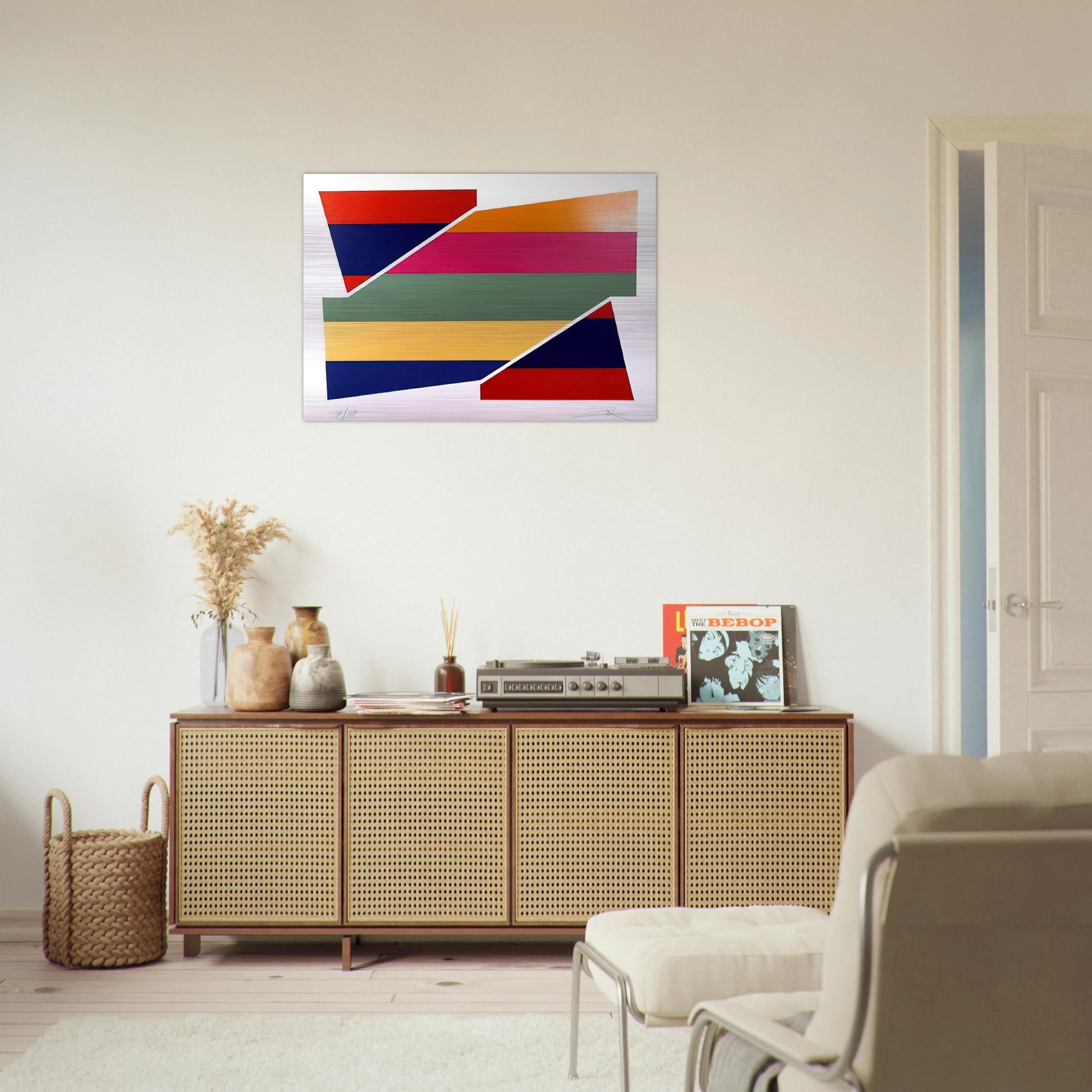 Rotation I - 1980 - Larry Zox Brushed Aluminum Print - 70x100 cm / 28x40 inches | Larry Zox Aluminum Print | Larry Zox Prints