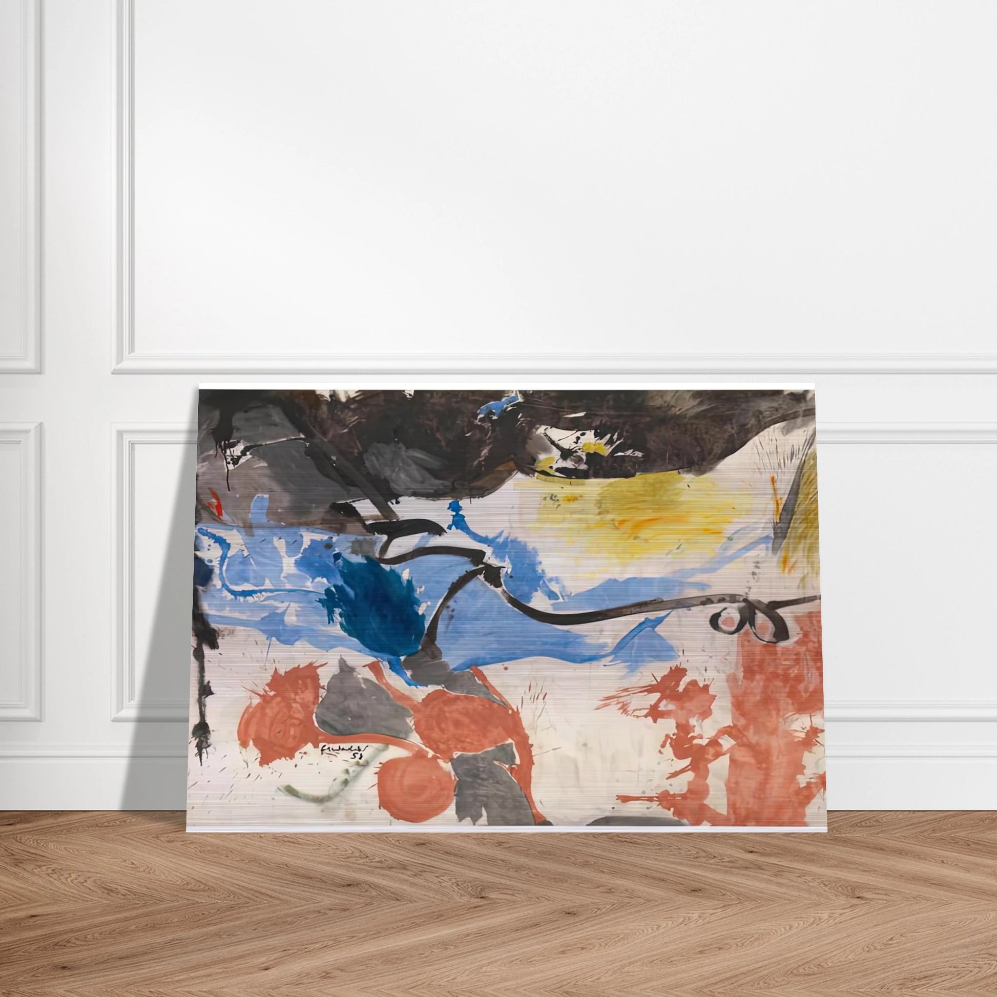 Hotel Cro-Magnon, 1958- - Helen Frankenthaler Brushed Aluminum Print - 70x100 cm / 28x40 inches | Helen Frankenthaler Aluminum Print | Helen Frankenthaler Prints