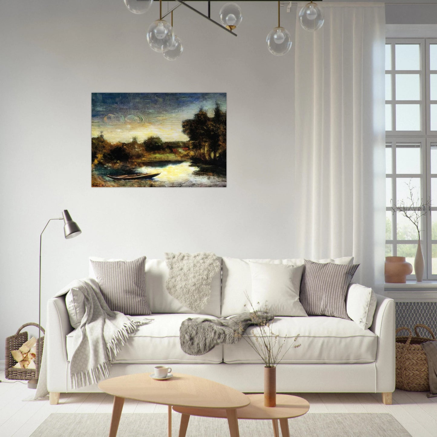 FIUMETTO 1941 - Carlo Carra Brushed Aluminum Print - 70x100 cm / 28x40 inches | Carlo Carra Aluminum Print | Carlo Carra Prints