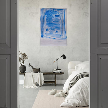 Sketchy Cobaltic Blue Flag - 2009 - Raoul De Keyser Brushed Aluminum Print - 70x100 cm / 28x40 inches | Raoul De Keyser Aluminum Print | Raoul De Keyser Prints