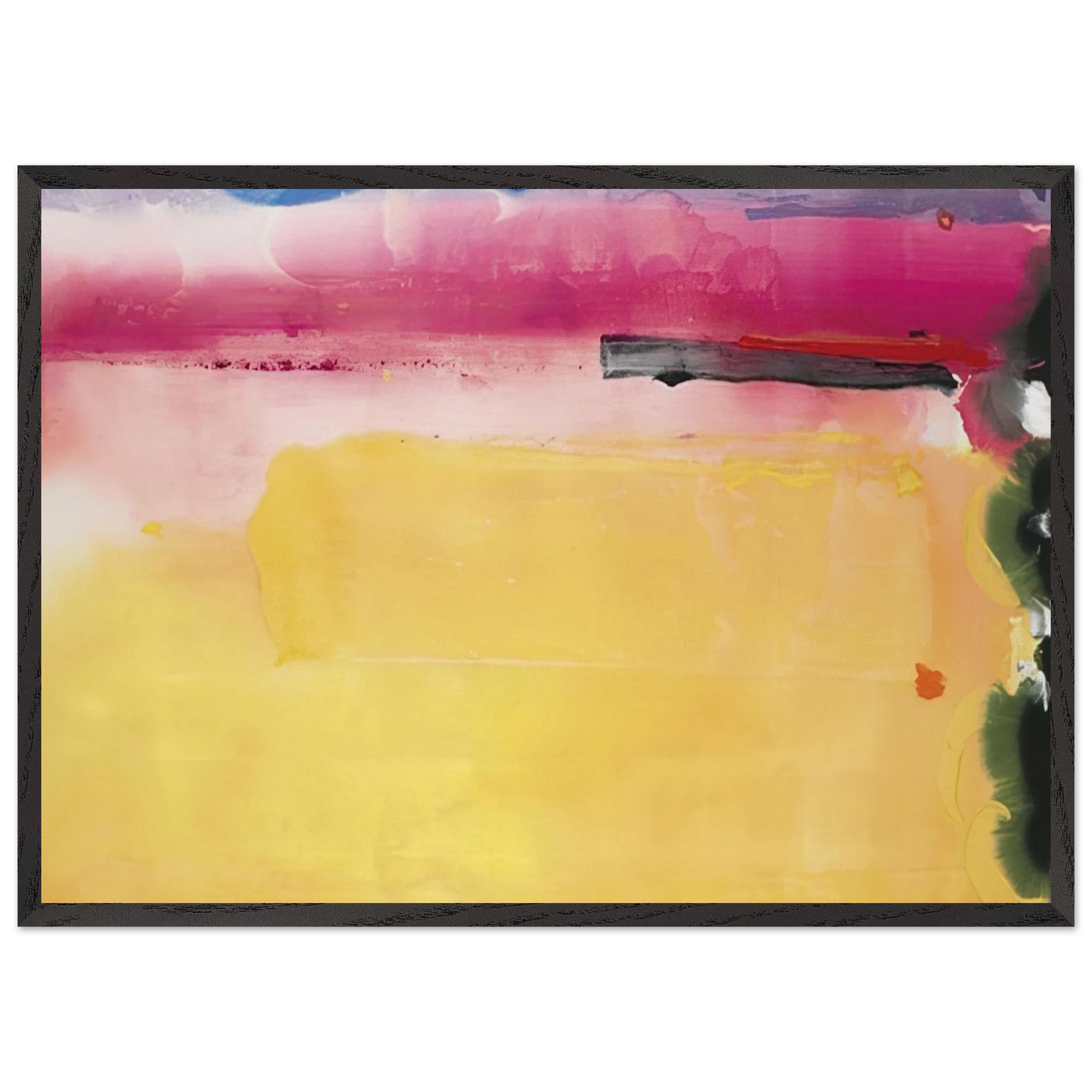Helen Frankenthaler - Black-Eyed Susan - 1988 Wall art - A1 (59.4 x 84.1  cm) - Premium Wooden Framed Poster With Fine Art Paper-canvas - White frame