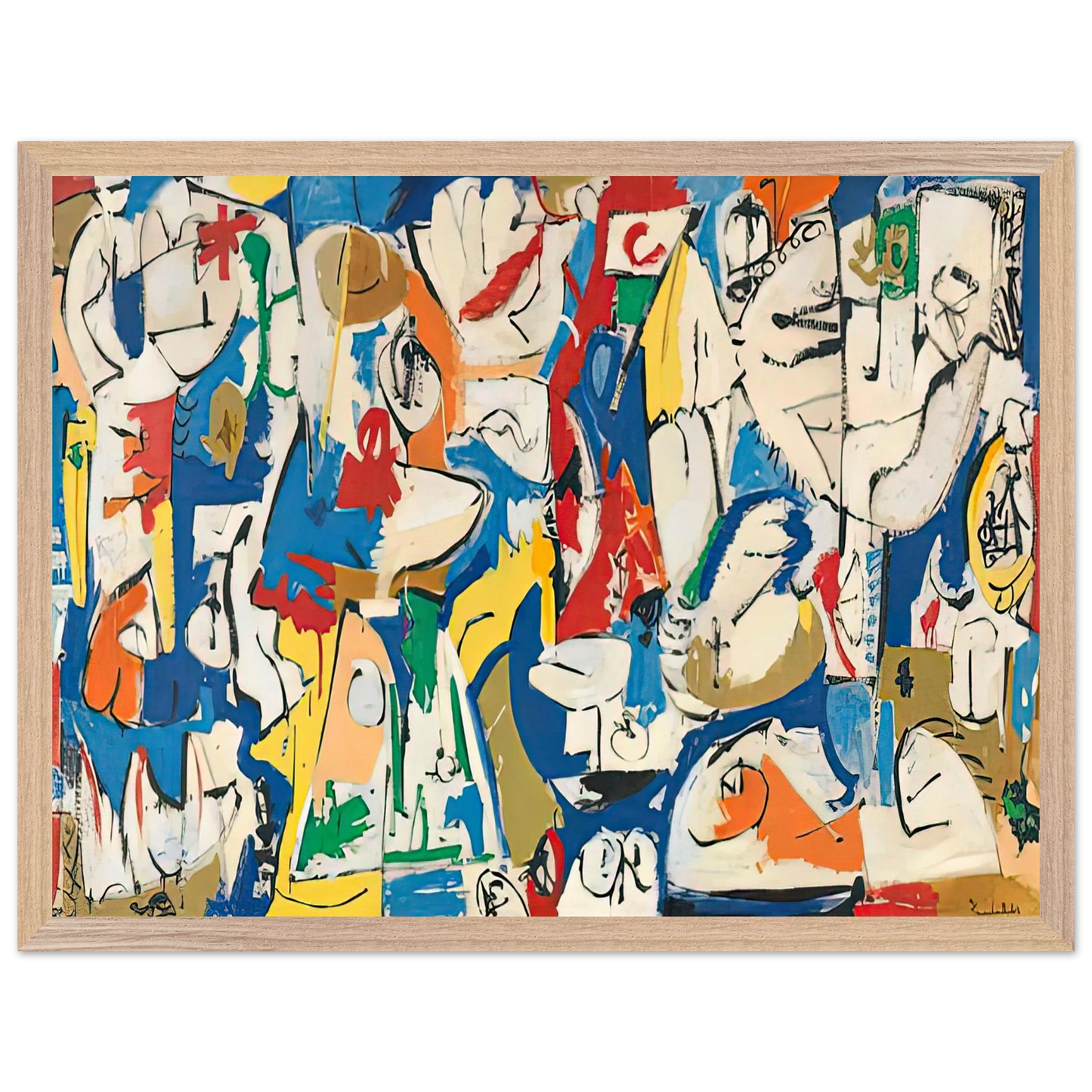 Helen Frankenthaler - The Jugglers, 1951- Wall Art - 30x40 cm / 12x16 inches - Fine Art Poster-canvas - -