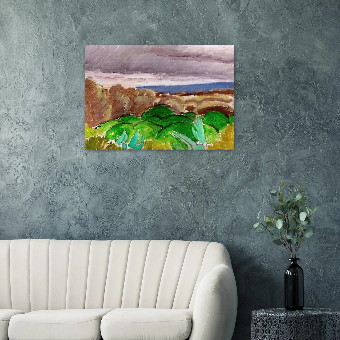 CAGNES LANDSCAPE IN STORMY WEATHER 1917 - Henri Matisse Brushed Aluminum Print - 70x100 cm / 28x40 inches | Henri Matisse Aluminum Print | Henri Matisse Prints