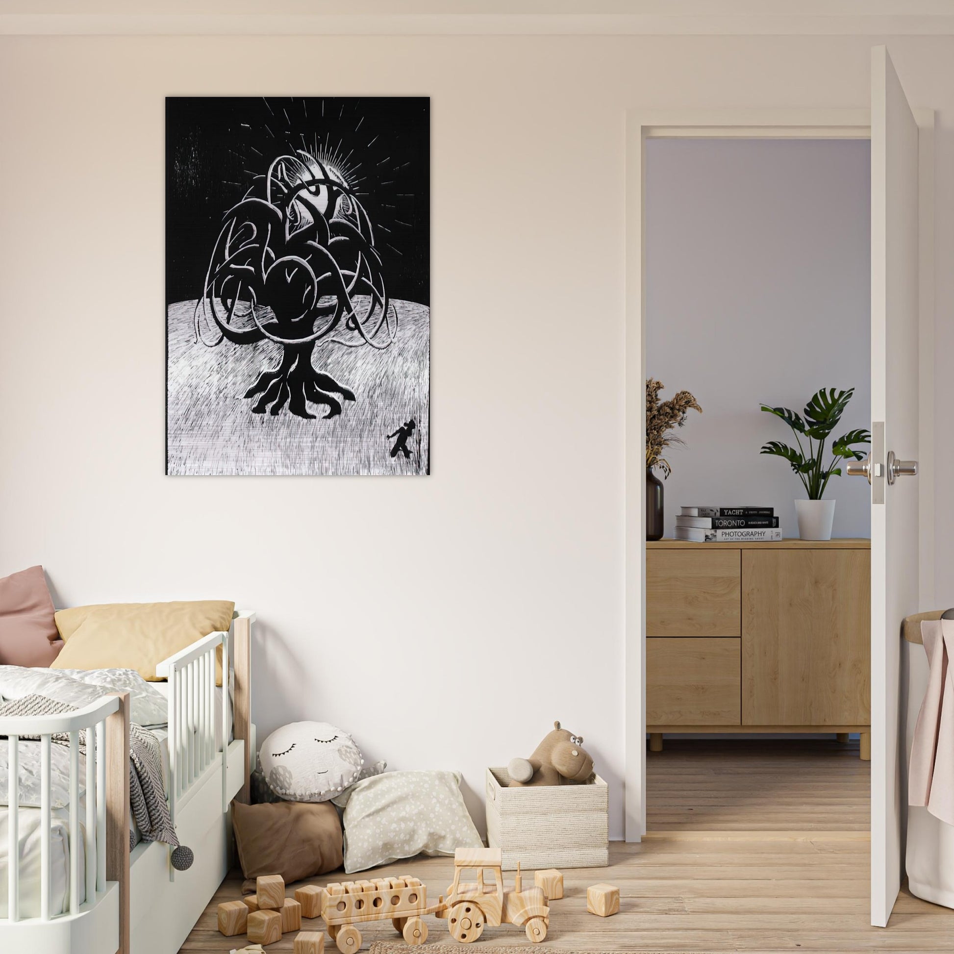 TWON TREE - MC Escher Brushed Aluminum Print - 70x100 cm / 28x40 inches | MC Escher Aluminum Print | MC Escher Prints