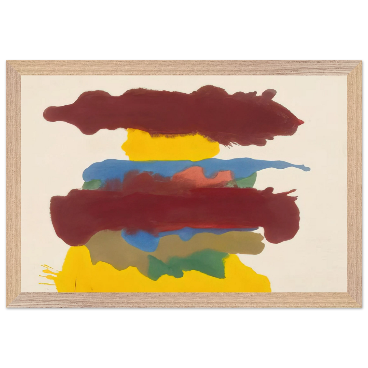 Helen Frankenthaler - Weather Change - 1963 Wall art - A1 (59.4 x 84.1  cm) - Premium Wooden Framed Poster With Fine Art Paper-canvas - Black frame