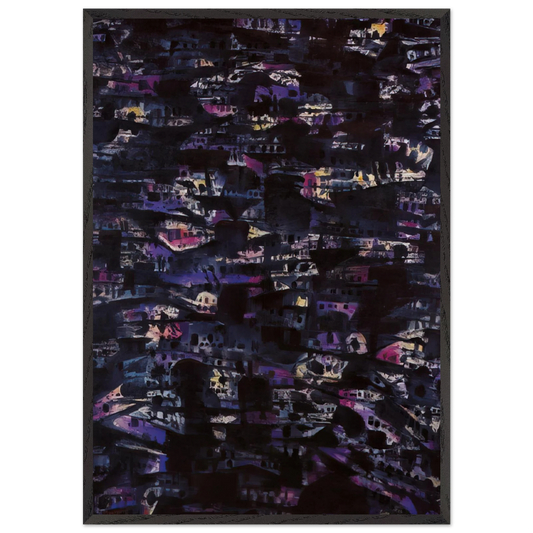 Favellas III - 1980 - Alfred Manessier 70x100 cm / 28x40 inches Framed Art Print – Black Wooden Frame