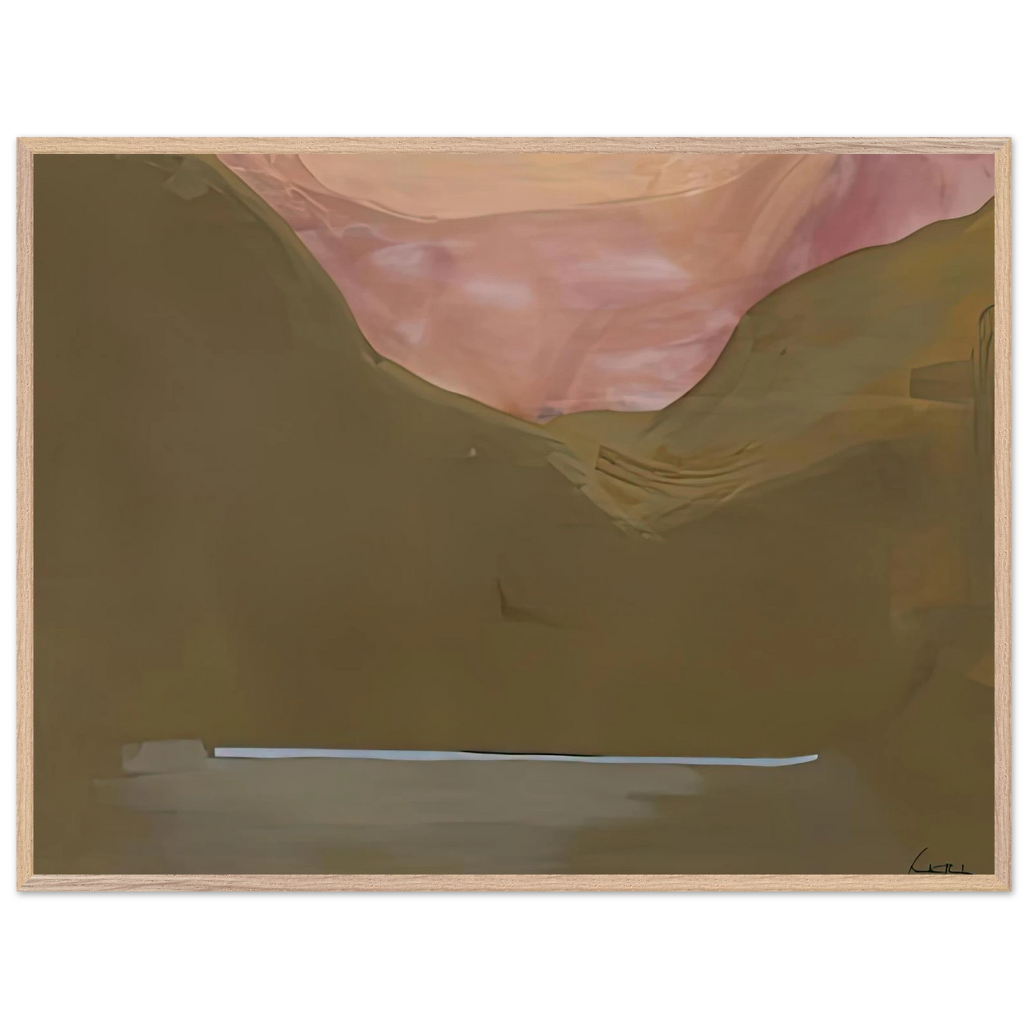 Helen Frankenthaler - Burnt Norton, 1972- Wall Art - 21x29.7 cm / 8x12" - Premium Wooden Framed Poster With Fine Art Paper-canvas - Black frame