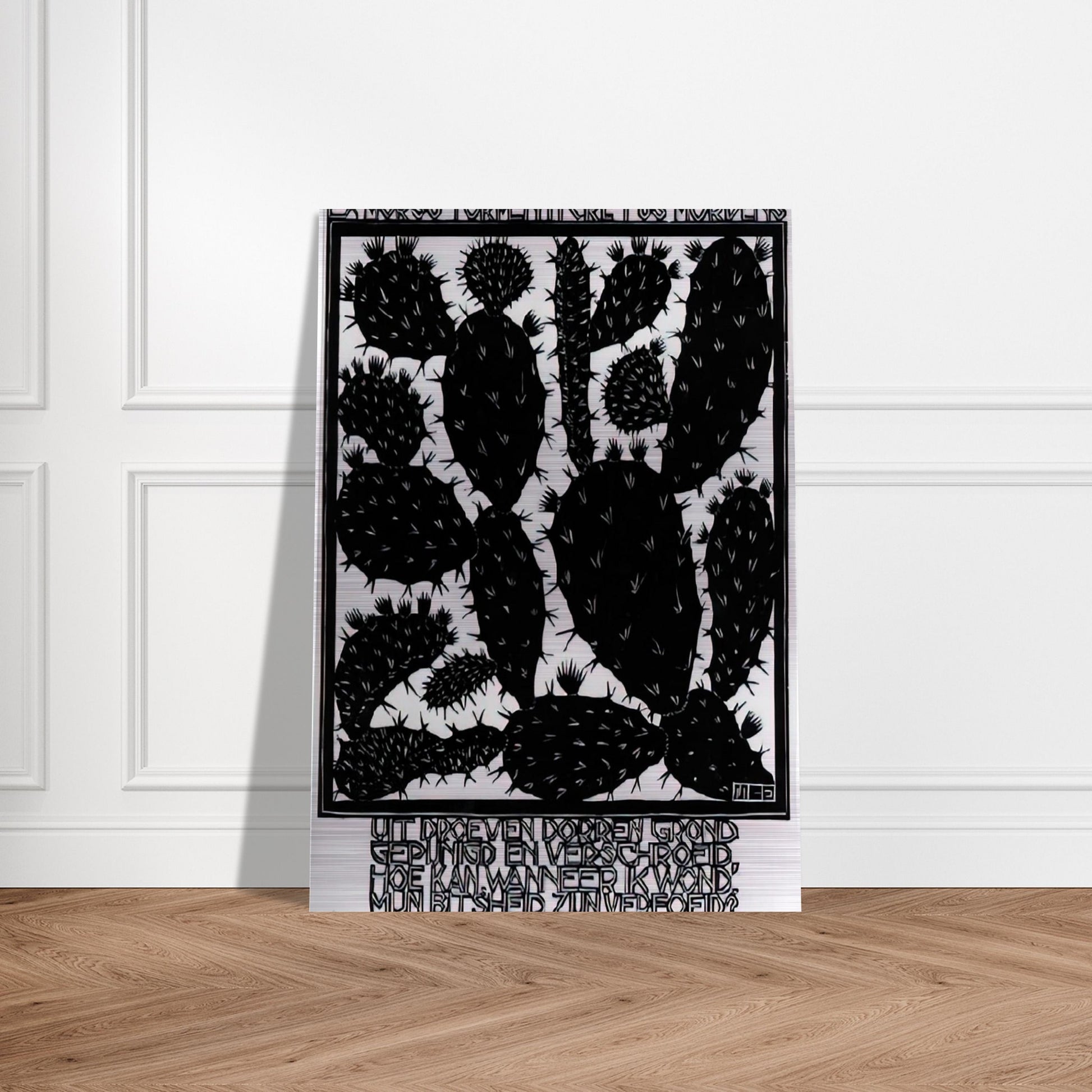 EMBLEMATA CACTUS - MC Escher Brushed Aluminum Print - 70x100 cm / 28x40 inches | MC Escher Aluminum Print | MC Escher Prints