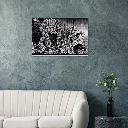 CALANCHE OF PIANA CORSICA FEBRUARY 1934 1934 - MC Escher Brushed Aluminum Print - 70x100 cm / 28x40 inches | MC Escher Aluminum Print | MC Escher Prints