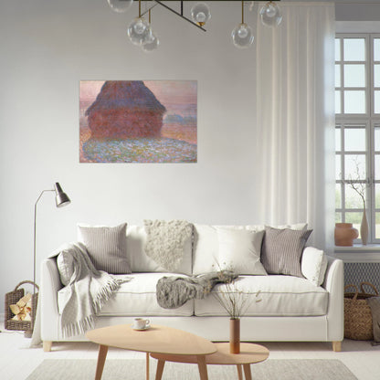 Grainstack in Sunshine - claude monet Brushed Aluminum Print - 70x100 cm / 28x40 inches | claude monet Aluminum Print | claude monet Prints