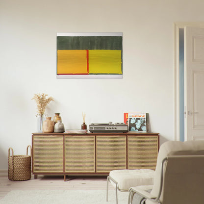 Yellows - 1969 - John Hoyland Brushed Aluminum Print - 70x100 cm / 28x40 inches | John Hoyland Aluminum Print | John Hoyland Prints