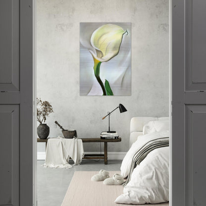 Calla Lily Turned Away - Georgia O'Keeffe Brushed Aluminum Print - 70x100 cm / 28x40 inches | Georgia O'Keeffe Aluminum Print | Georgia O'Keeffe Prints