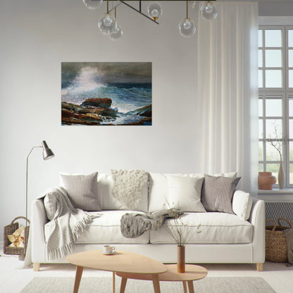 INCOMING TIDE SCARBORO MAINE - Winslow Homer Brushed Aluminum Print - 70x100 cm / 28x40 inches | Winslow Homer Aluminum Print | Winslow Homer Prints