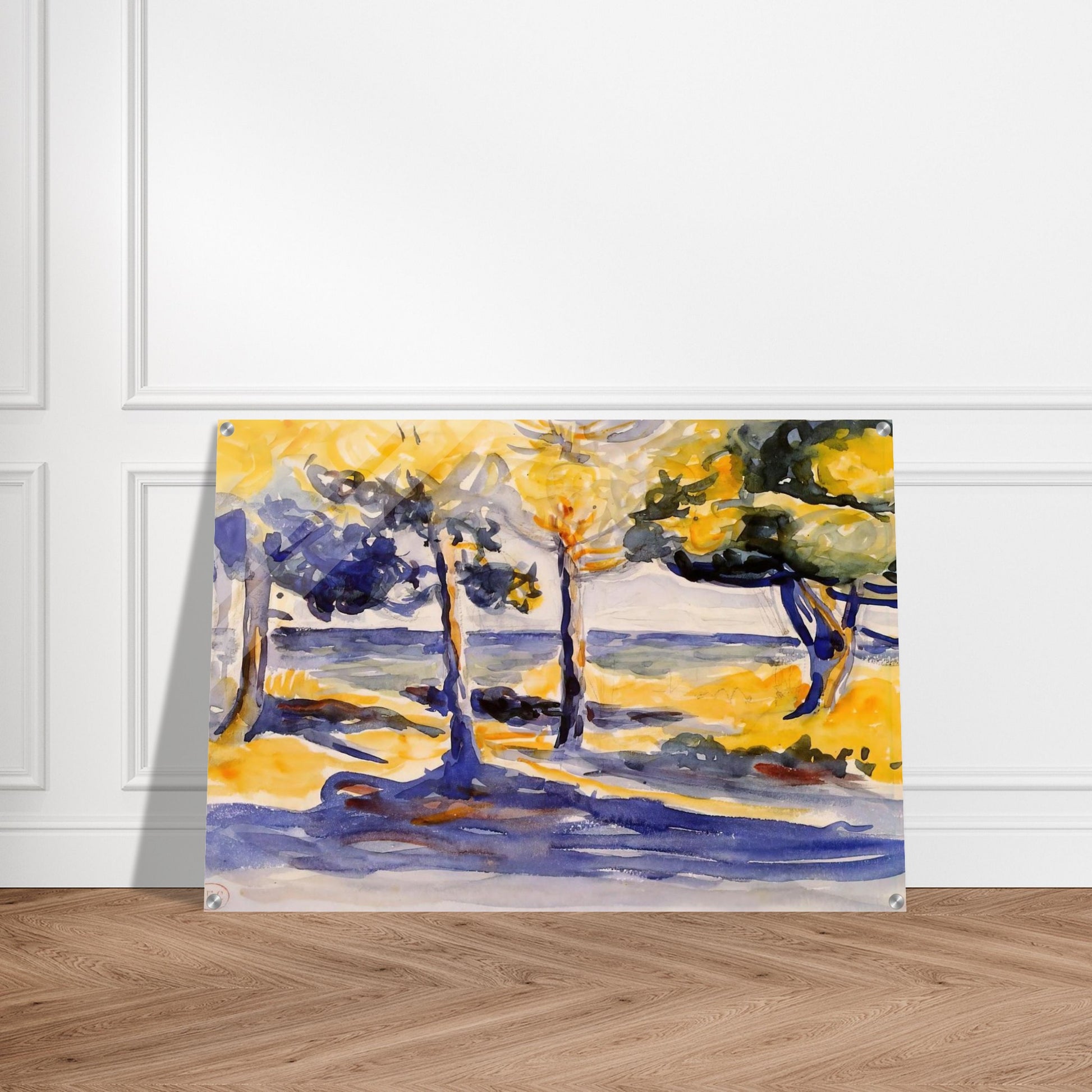 Trees by the Sea - Henri-Edmond Cross Acrylic Print - 70x100 cm / 28x40″ inches