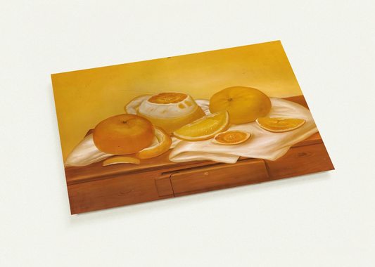 ORANGES By Fernando Botero Pack of 10 Post Cards | Fernando Botero Post Cards | A6 (10.5 x 14.8 cm) - 4.1 x 5.8 inches