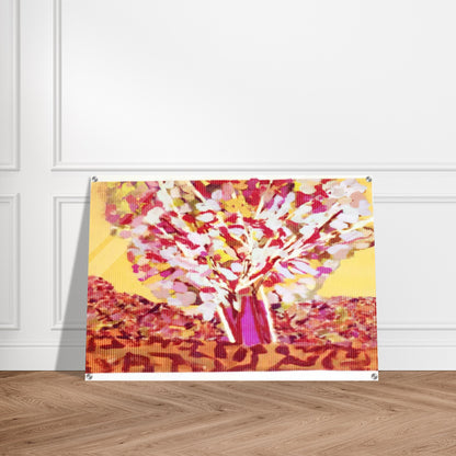 Utah, the Pregnant Tree - 1975 - Ronnie Landfield Acrylic Print - 70x100 cm / 28x40″ inches