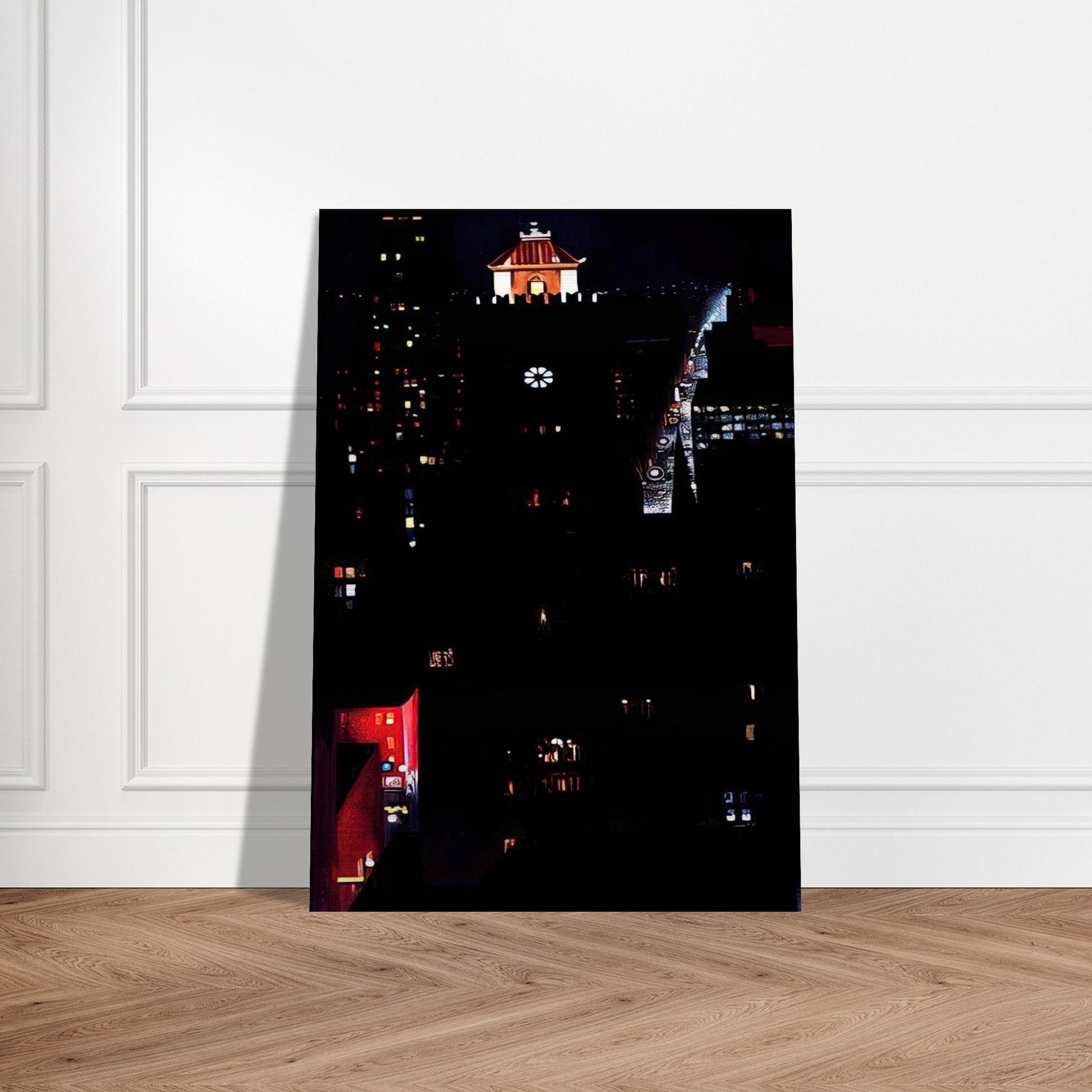 New York Night - Georgia O'Keeffe Brushed Aluminum Print - 70x100 cm / 28x40 inches | Georgia O'Keeffe Aluminum Print | Georgia O'Keeffe Prints