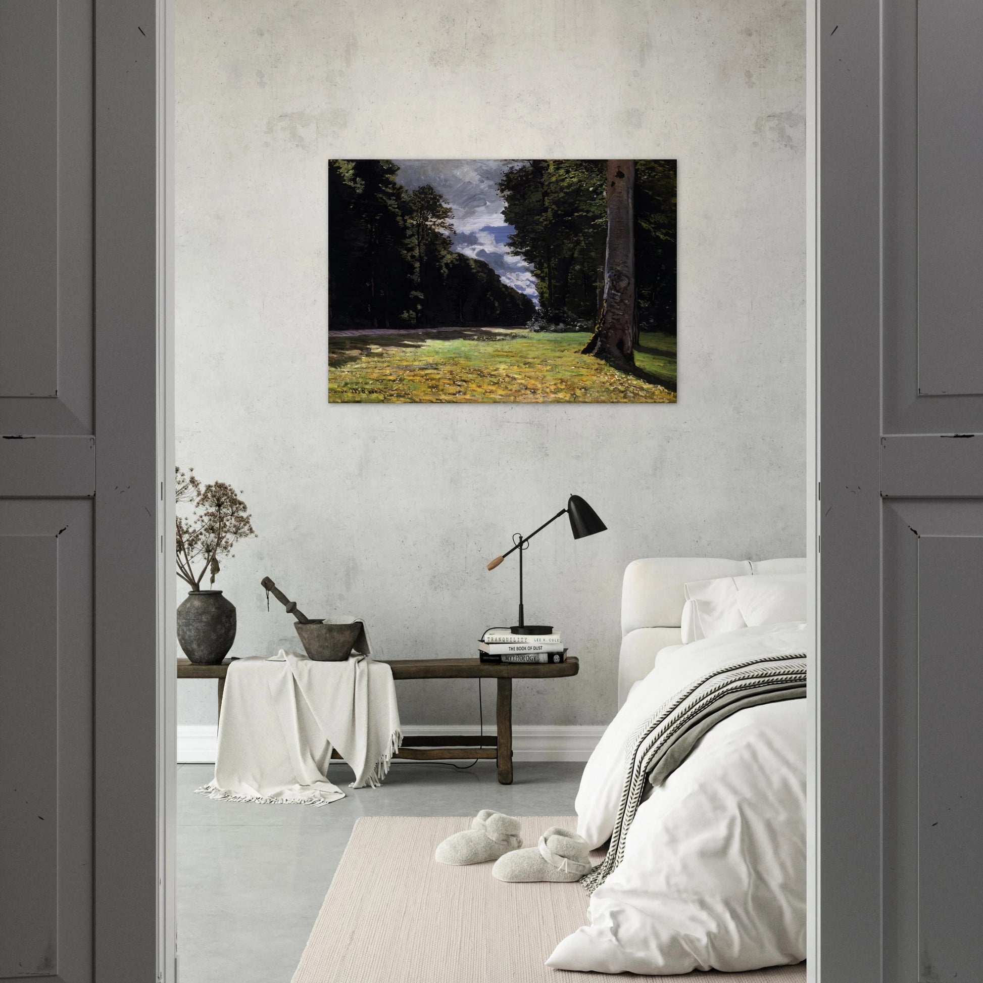 The Pave de Chailly in the Fontainbleau Forest - claude monet Brushed Aluminum Print - 70x100 cm / 28x40 inches | claude monet Aluminum Print | claude monet Prints