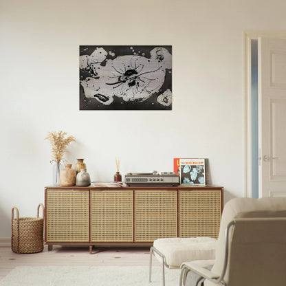 Black Smudge - Sam Francis Brushed Aluminum Print - 70x100 cm / 28x40 inches | Sam Francis Aluminum Print | Sam Francis Prints