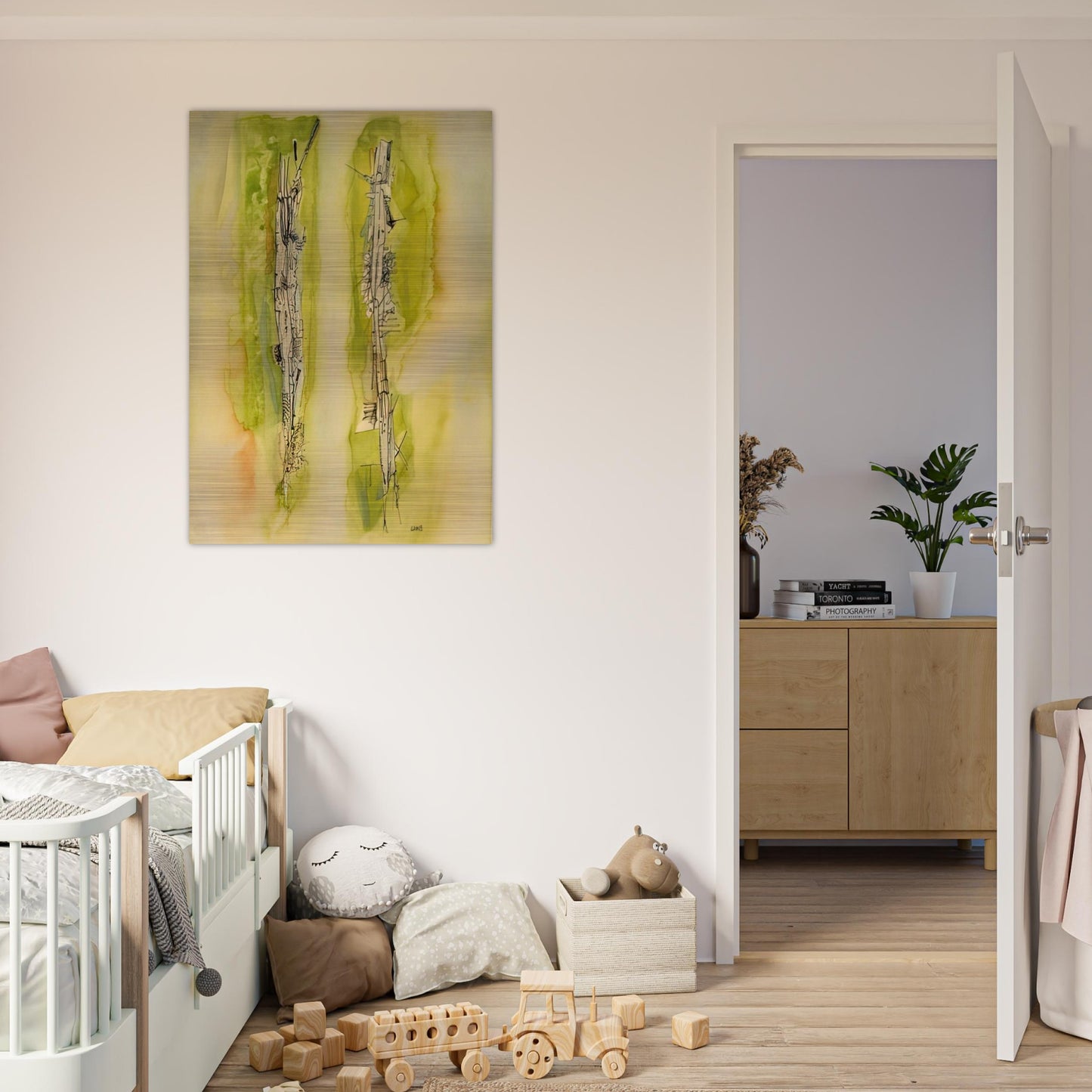 Untitled - 1940 - Wols Brushed Aluminum Print - 70x100 cm / 28x40 inches | Wols Aluminum Print | Wols Prints