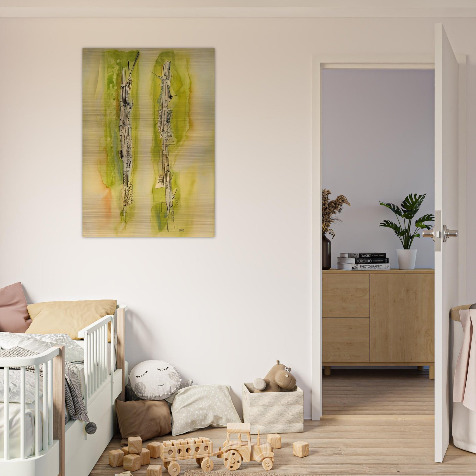 Untitled - 1940 - Wols Brushed Aluminum Print - 70x100 cm / 28x40 inches | Wols Aluminum Print | Wols Prints